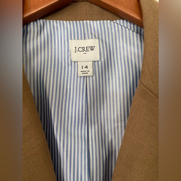 J. Crew Factory Tan Blazer with Gold Buttons - Picture 2 of 9